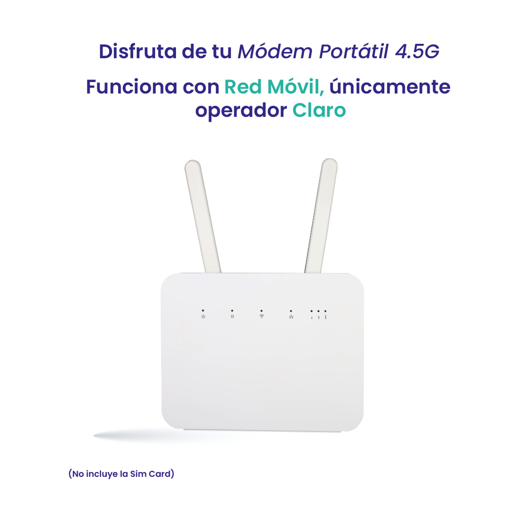 Módem Portátil 4.5G SIM Card Claro