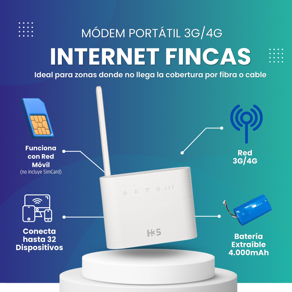 Combo Internet Portátil para Fincas